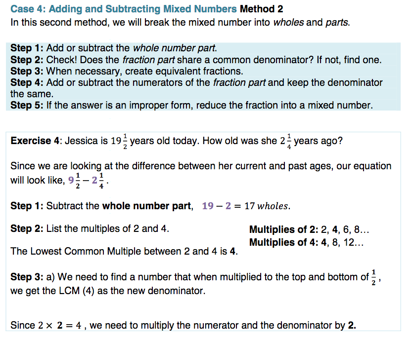 Unit 5.5 & 5.7: Subtraction of Fractions / Mixed Numbers - MR. MARTÍNEZ ...