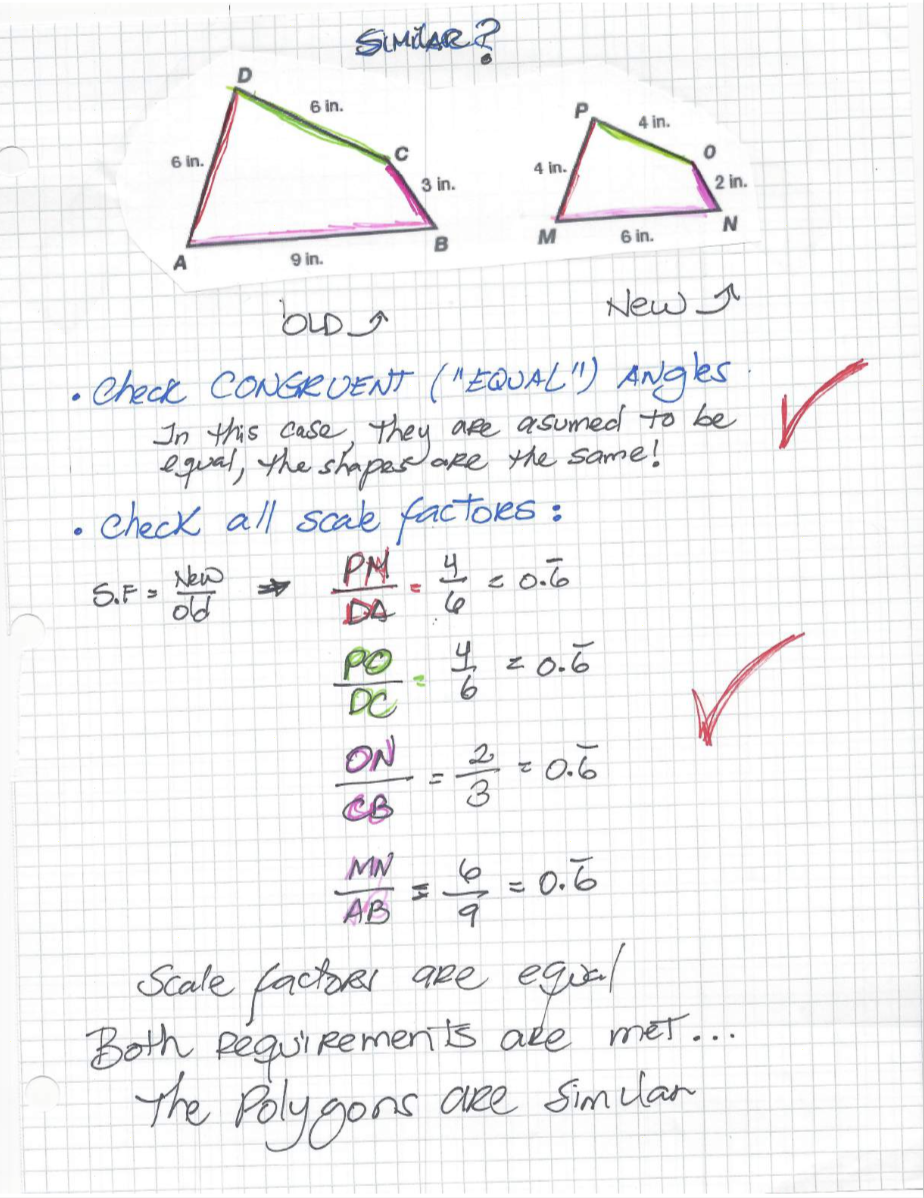 Unit 223.23 - Similar Polygons - JUNIOR HIGH MATH VIRTUAL CLASSROOM Intended For Finding Scale Factor Worksheet
