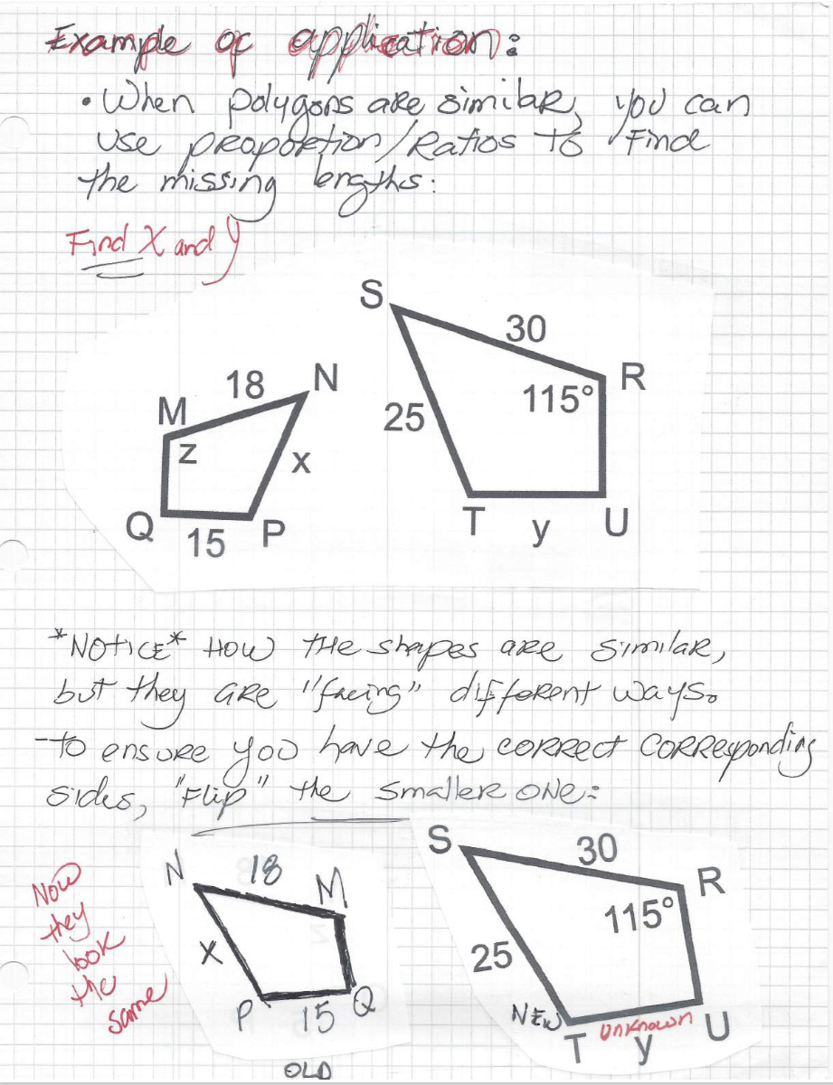 Unit 20.20 - Similar Polygons - JUNIOR HIGH MATH VIRTUAL CLASSROOM Intended For Similar Polygons Worksheet Answers