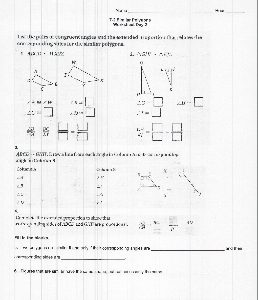 7 2 homework similar polygons answers